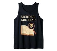 Regalo de Cozy Crime Club Mystery Reader con forma de libro para un detective Camiseta sin Mangas