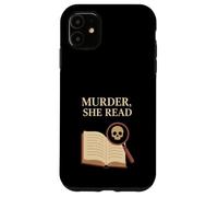 Regalo de Cozy Crime Club Mystery Reader con forma de libro para un detective Carcasa para iPhone 11