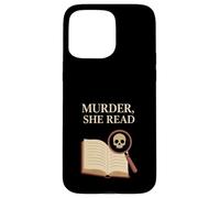 Regalo de Cozy Crime Club Mystery Reader con forma de libro para un detective Carcasa para iPhone 15 Pro Max