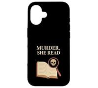 Regalo de Cozy Crime Club Mystery Reader con forma de libro para un detective Carcasa para iPhone 16