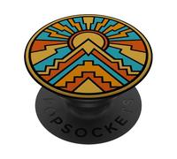 Regalo de Cultura indígena nativa Americana Sun Mountain PopSockets PopGrip Adhesivo