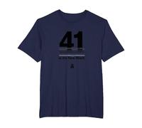 Regalo de cumpleaños: 41 is The New Black Funny Age Humor Camiseta, Hombre Tallas Grandes, Azul Marino, 3X Alto