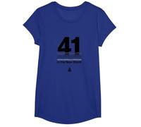 Regalo de cumpleaños: 41 is The New Black Funny Age Humor Camiseta, Niñas, Azul Real, Mediano