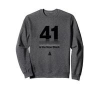 Regalo de cumpleaños: 41 is The New Black Funny Age Humor Sudadera, Unisex para Adultos, Jaspeado Oscuro, XL