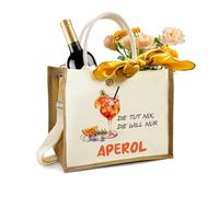 Regalo de cumpleaños Bolsa de la compra 18. 30. 40. 50. Cumpleaños Regalos Aperol Regalo Die tut nix, die will nur Aperol Abschiesgeschenk Kollegen Geschenke für Frauen Schwester Beste Freundin, Ap02