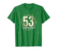 Regalo de cumpleaños: celebración de 53 años y Vale la pena Cada Momento Camiseta, Hombre, Verde Kelly, XXL