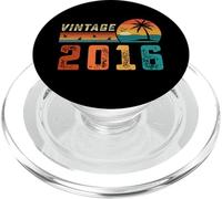 Regalo de cumpleaños de 10 años para Hombres y Mujeres, diseño Retro Vintage 2016 PopSockets PopGrip para MagSafe