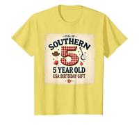 Regalo de cumpleaños de 5 y Lleno de Encanto sureño de EE. UU Camiseta, Niños, Limón, 2 años