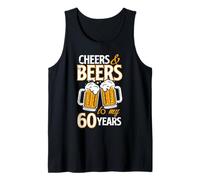 Regalo de cumpleaños de Cheers and Beers To My 60 Years Sixty Camiseta sin Mangas