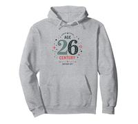 Regalo de cumpleaños de Quarter Century + 1: Age 26 Sudadera con Capucha, Unisex para Adultos, Gris Jaspeado, XL