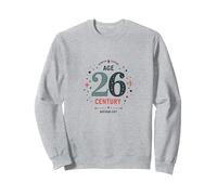 Regalo de cumpleaños de Quarter Century + 1: Age 26 Sudadera, Unisex para Adultos, Gris Jaspeado, S