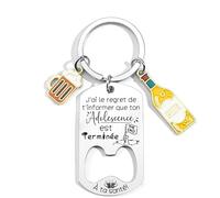 Regalo de cumpleaños divertido llavero para niña o hijo - ADOLESCENCIA ha terminado - Llavero de cumpleaños 20 cumpleaños para hombre y mujer - 20 años regalo abrebotellas