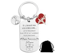 Regalo de cumpleaños dulce para marido mujer llavero - 'Te encontraré más temprano y te amaría más tiempo' - Regalo de cumpleaños para novio novia - Regalo de amor llavero, 1, L