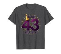 Regalo de cumpleaños: I Make 43 Look Good Funny Age Celebration Camiseta, Hombre, Jaspeado Oscuro, S