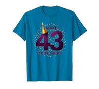 Regalo de cumpleaños: I Make 43 Look Good Funny Age Celebration Camiseta, Hombre, Zafiro, 3XL