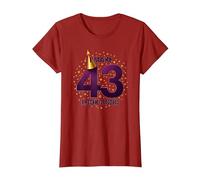 Regalo de cumpleaños: I Make 43 Look Good Funny Age Celebration Camiseta, Mujer, Arándano, XXL