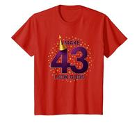 Regalo de cumpleaños: I Make 43 Look Good Funny Age Celebration Camiseta, Niños, Rojo, 4 años
