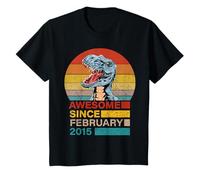 Regalo de cumpleaños impresionante desde febrero 2015 dinosaurio 6 años Camiseta