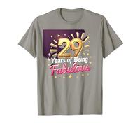 Regalo de cumpleaños número 29: Celebración de años fabulosos Camiseta, Hombre, Pizarra, XXL