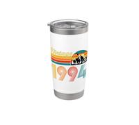 Regalo de cumpleaños número 32, 32 años, hombres y mujeres, retro, vintage 1994 Vaso térmico de acero inoxidable de doble pared