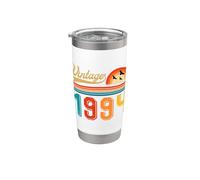 Regalo de cumpleaños número 32, 32 años, hombres y mujeres, retro, vintage 1994 Vaso térmico de acero inoxidable de doble pared