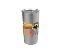 Regalo de cumpleaños número 32, 32 años, hombres y mujeres, retro, vintage 1994 Vaso térmico de acero inoxidable de doble pared