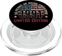 Regalo de cumpleaños número 35 para Hombre, Vintage, Nacido en 1991, Cumple 35 años PopSockets PopGrip para MagSafe
