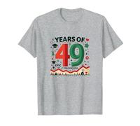 Regalo de cumpleaños número 49: Celebración épica Falla y GANA Camiseta, Hombre, Gris Jaspeado, M