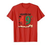 Regalo de cumpleaños número 49: Celebración épica Falla y GANA Camiseta, Hombre, Rojo, M