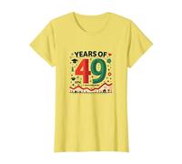Regalo de cumpleaños número 49: Celebración épica Falla y GANA Camiseta, Mujer, Limón, M
