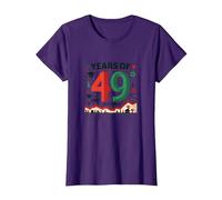 Regalo de cumpleaños número 49: Celebración épica Falla y GANA Camiseta, Mujer, Morado, M
