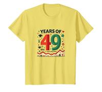 Regalo de cumpleaños número 49: Celebración épica Falla y GANA Camiseta, Niños, Limón, 12 años