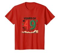 Regalo de cumpleaños número 49: Celebración épica Falla y GANA Camiseta, Niños, Rojo, 12 años