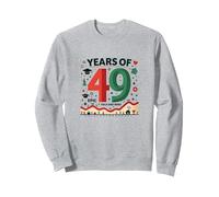 Regalo de cumpleaños número 49: Celebración épica Falla y GANA Sudadera, Unisex para Adultos, Gris Jaspeado, M