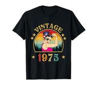Regalo de cumpleaños número 51 de 51 años para Mujer, Retro, Vintage, 1975 Camiseta
