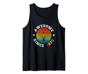 Regalo de cumpleaños para Jugador de Tenis de 56 años Impresionante Desde 1970 Camiseta sin Mangas