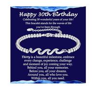 Regalo de cumpleaños para mamá, esposa, abuela, hija, amiga, mejor amiga, hermana, pulsera de ondas plateadas, regalo para mujer, ideas de regalo de cumpleaños, las olas de la vida que hemos pasado