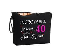 Regalo de cumpleaños para mujer de 40 años - Regalo para mujer de 40 años - Estuche de maquillaje negro - Regalo de 40 años para mujer, 1984, 1984
