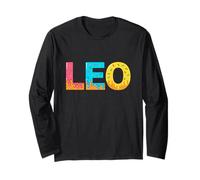 Regalo de cumpleaños para niño o Hijo con Nombre de Leo Manga Larga