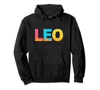 Regalo de cumpleaños para niño o Hijo con Nombre de Leo Sudadera con Capucha