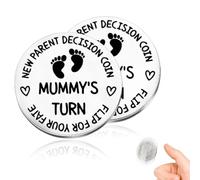 Regalo de decisión para nuevos padres, Regalo Bebe, para el Embarazo de Nuevos Padres Cosas para Bebes Regalo Recien Nacido Regalos Embarazadas, para Mamá y Papá Regalo, Moneda de Decisión, 30MM