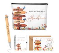 Regalo de despedida para colegas, bolsa de cosméticos, cuaderno, llavero, tarjeta de despedida, mejor despedida colega, pequeño regalo de agradecimiento, pequeño agradecimiento