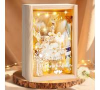 Regalo de dinero, caja de regalo con flores secas, tubo de ensayo, cadena de luces, regalos de dinero, embalaje para Navidad, cumpleaños, boda, confirmación, consagración juvenil