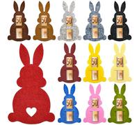 Regalo de Dinero de Pascua, 12 Piezas Adornos de Fieltro de Conejitos de Pascua, Embalaje de Regalos de Dinero de Pascua, Divertido Regalo Dinero, Divertida Decoración de Pascua para Niños Adultos