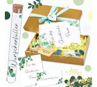 Regalo de dinero para boda, LED, regalos de boda para novios, regalo de boda, tarjeta de boda personalizada, regalo de dinero, embalaje con cadena de luces de papel, rafia, hierba, madera, corazón
