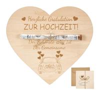 Regalo de dinero para bodas, regalo de boda, dinero con tarjetas de felicitación, tarjeta de madera y tubo de ensayo, tarjeta de boda creativa, regalo de boda para novios, novios, bodas