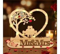 Regalo de dinero para bodas, regalo de madera Mr & Mrs, decoración de aniversario de boda para regalos, regalo de boda de madera, regalo de dinero, idea para novios, regalos de dinero, embalaje