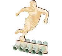 Regalo de dinero XL de madera para futbolistas, idea de regalo, paquete de cupones, regalo divertido, regalo de dinero para mujeres y hombres (fútbol)