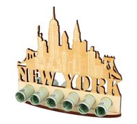 Regalo de dinero XL de madera, vale de viaje de Nueva York, Estados Unidos, idea de regalo, envoltorio para cupones, regalo divertido, cupón de viaje, regalo de dinero para mujeres y hombres (Nueva