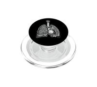 Regalo de diseño gráfico de anatomía pulmonar del Pecho Humano para Hombres, Mujeres y niños PopSockets PopGrip para MagSafe